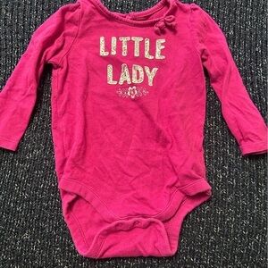 GAP Fuchsia Long Sleeve Little Lady Tee
